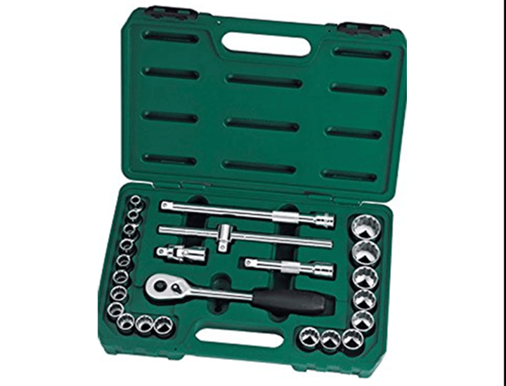 Bộ đầu tuýp 24 chi tiết 1/2in, hệ mét Sata 09060 Bộ đầu tuýp 24 chi tiết 1/2in, hệ mét Sata 09060