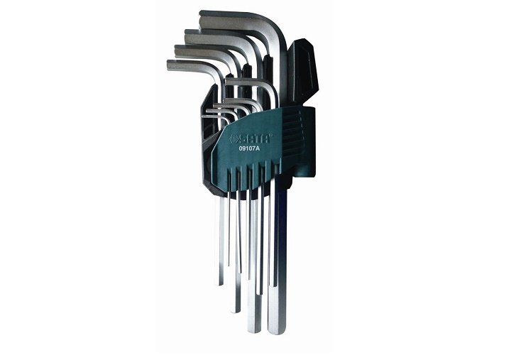 Bộ lục giác loại dài, 9 chi tiết - hệ mét Sata 09107A Bộ lục giác loại dài, 9 chi tiết - hệ mét Sata 09107A