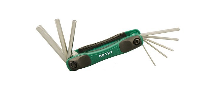 Bộ lục giác gập 8 chi tiết - hệ mét Sata 09121 Bộ lục giác gập 8 chi tiết - hệ mét Sata 09121