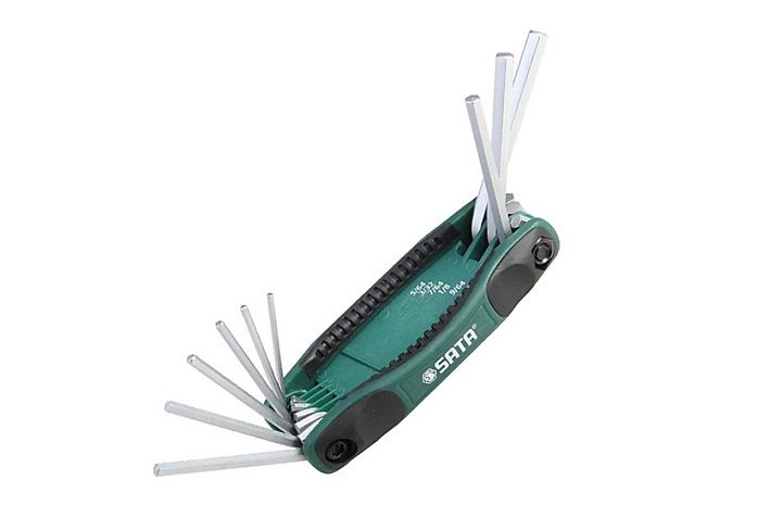 Bộ lục giác gập 8 chi tiết - hệ in Sata 09122 Bộ lục giác gập 8 chi tiết - hệ in Sata 09122