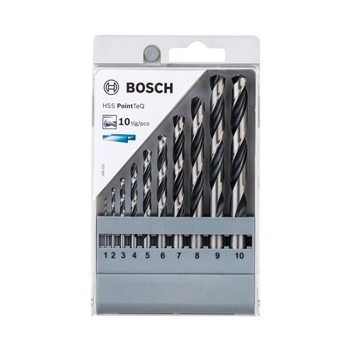 Bộ mũi khoan HSS 10 mũi 1-10 mm Bosch 2608577348