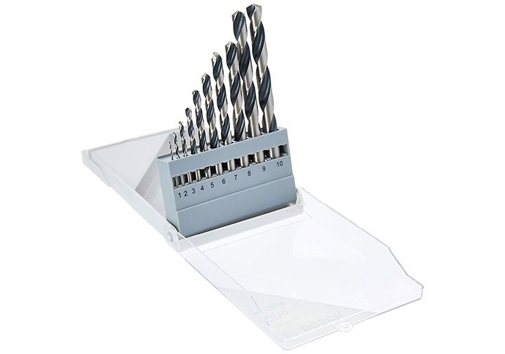 Bộ mũi khoan HSS 10 mũi 1-10 mm Bosch 2608577348 Bộ mũi khoan HSS 10 mũi 1-10 mm Bosch 2608577348