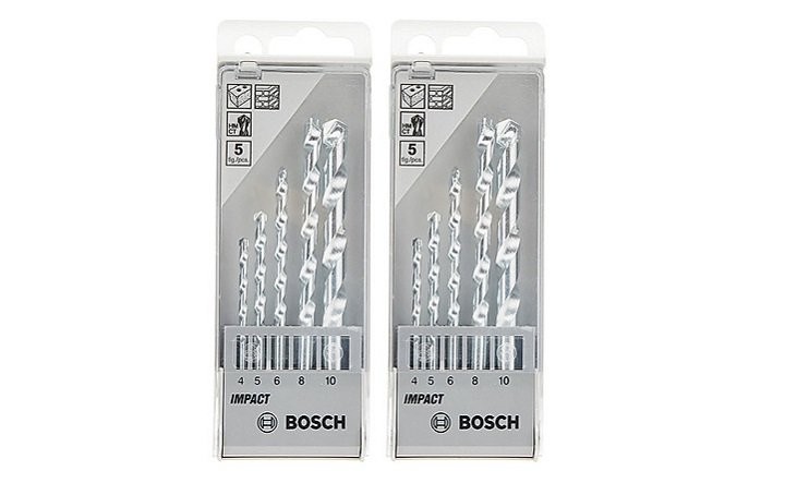 Mũi khoan tường bộ 5 mũi 4/5/6/8/10mm Bosch 2608590090 Mũi khoan tường bộ 5 mũi 4/5/6/8/10mm Bosch 2608590090