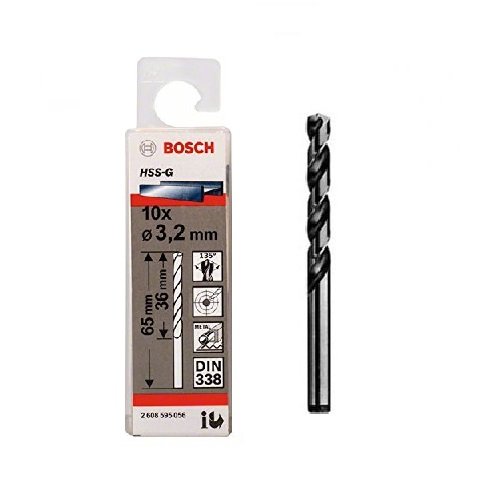 Mũi khoan sắt HSS-G 3.2mm Bosch 2608595056 (hộp 10 mũi)