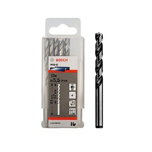 Mũi khoan sắt HSS-G 5.5mm Bosch 2608595064 (hộp 10 mũi)