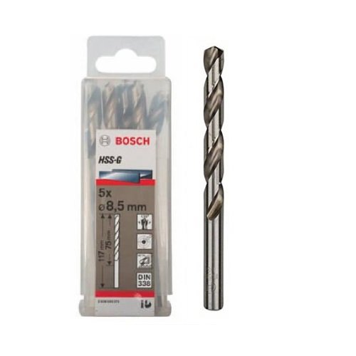 Mũi khoan sắt HSS-G 8.5mm Bosch 2608595073 (hộp 5 mũi)