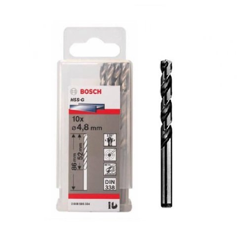 Mũi khoan sắt HSS-G 4.8mm Bosch 2608595334 (hộp 10 mũi)