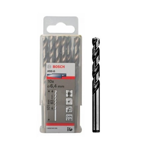 Mũi khoan sắt HSS-G 6.4mm Bosch 2608595335 (hộp 10 mũi)