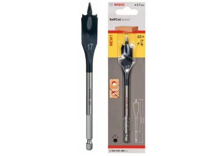 Mũi khoét gỗ đuôi cá SELFCUT 17x152mm Bosch 2608595488