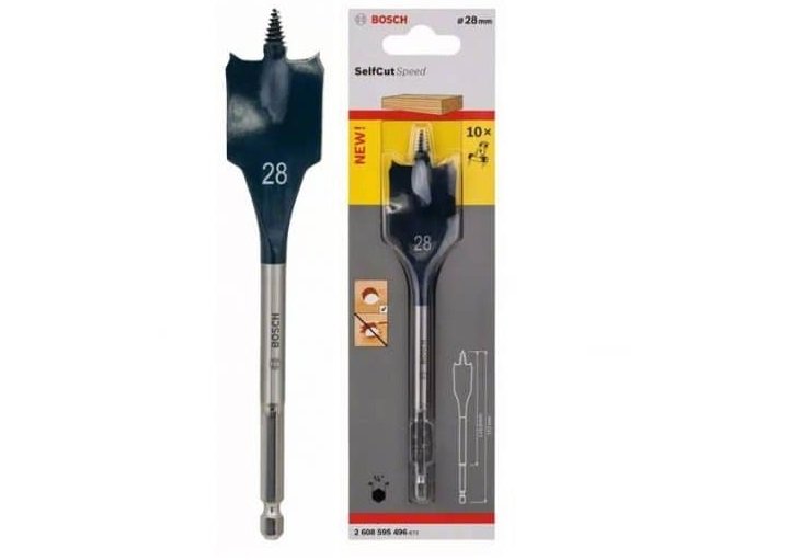Mũi khoét gỗ đuôi cá SELFCUT 28x152mm Bosch 2608595496 Mũi khoét gỗ đuôi cá SELFCUT 28x152mm Bosch 2608595496