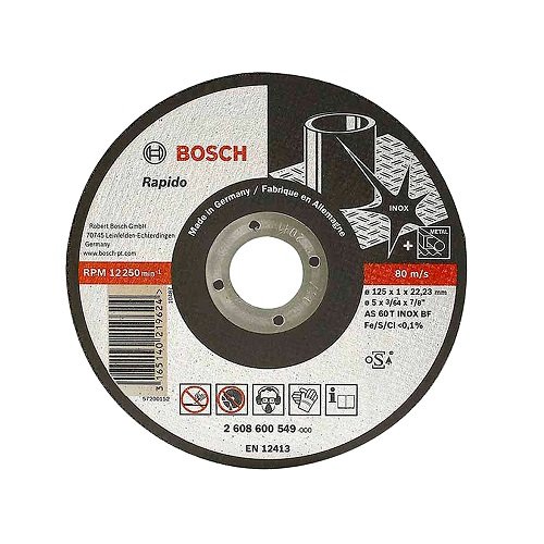 Đá cắt 125x2x22.2mm (Inox) Bosch 2608600094