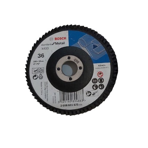 Đĩa nhám xếp Alox P36 Ø100mm Bosch 2608601675