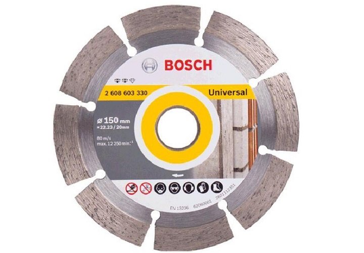Đĩa cắt kim cương 150x22.2mm đa năng Bosch 2608603330 Đĩa cắt kim cương 150x22.2mm đa năng Bosch 2608603330