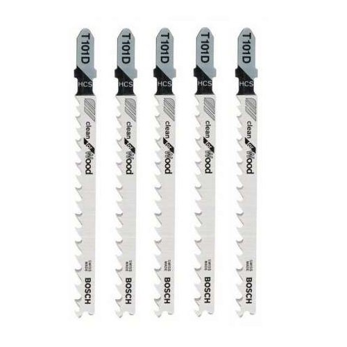 Lưỡi cưa lọng T 101 D - Gỗ (bộ 5 lưỡi) Bosch 2608630032