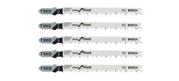 Lưỡi cưa lọng T 101 D - Gỗ (bộ 5 lưỡi) Bosch 2608630032