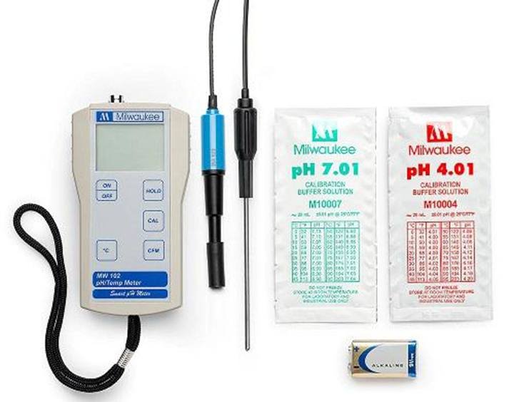 Máy đo pH/Nhiệt độ Milwaukee MW102 Máy đo pH/Nhiệt độ Milwaukee MW102
