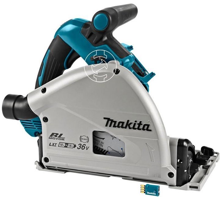 Máy cưa đĩa dùng pin Makita DSP601ZU kết nối với máy hút bụi qua bluetooth