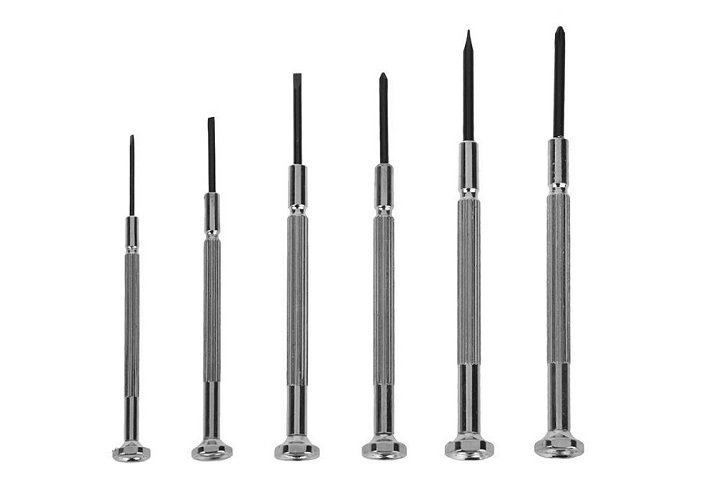 Bộ tô vít sửa đồng hồ 6 chiếc cán sắt STHT66039-8