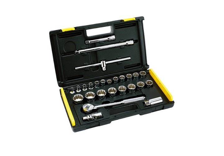 Bộ khẩu 1/2 inch 12 cạnh gồm 27 chi tiết metric Stanley 86-477 Bộ khẩu 1/2 inch 12 cạnh gồm 27 chi tiết metric Stanley 86-477