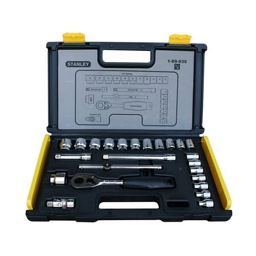 Bộ khẩu 38 inch 6 cạnh 24 chi tiết metric Stanley 89-035-1