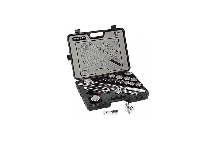 Bộ khẩu 3/4 inch 12 cạnh hệ inch 19 chi tiết Stanley 89-133 Bộ khẩu 3/4 inch 12 cạnh hệ inch 19 chi tiết Stanley 89-133