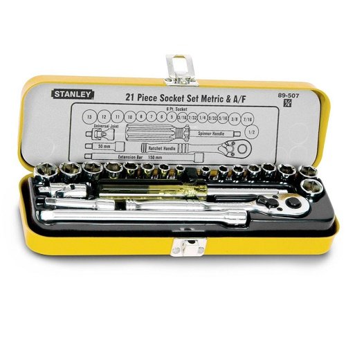 Bộ khẩu 14 inch 6 cạnh 21 chi tiết metric Stanley 89-507
