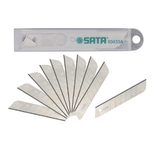 Lưỡi dao rọc thẳng thép SK2 18mm Sata 93433A