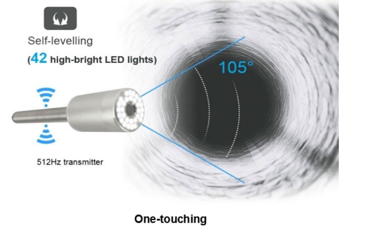 Máy nội soi ống cống A3-C40L-SP có góc nhìn 105 °