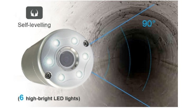 Camera nội soi đường ống A4-C50BF sử dụng 4 đèn Led cho ánh sáng mạnh mẽ Camera nội soi đường ống A4-C50BF sử dụng 4 đèn Led cho ánh sáng mạnh mẽ