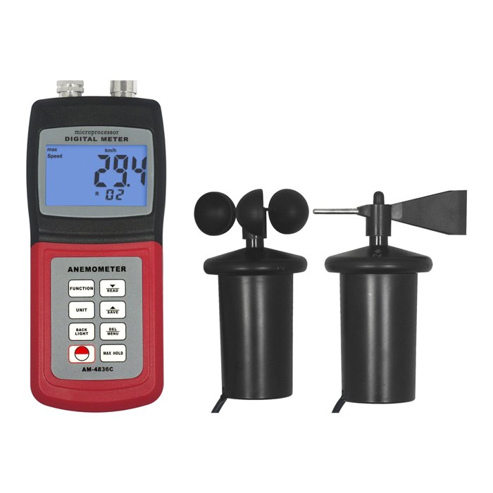 Máy đo tốc độ, hướng gió dạng cốc AM-4836C