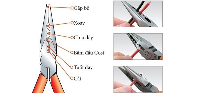 Kìm nhọn đa năng Fujiya AMR-150S Kìm nhọn đa năng Fujiya AMR-150S
