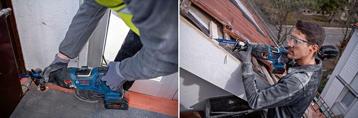 Máy cưa kiếm Bosch GSA 185-LI xử lý được nhiều loại vật liệu