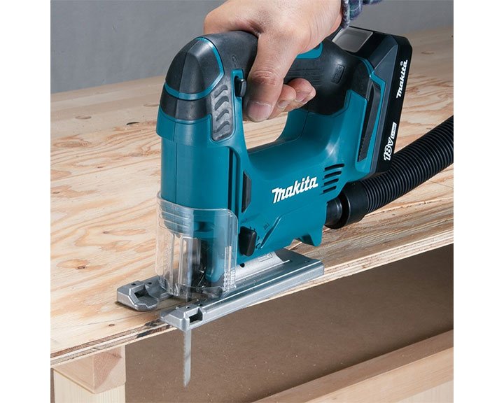 Hình ảnh máy cưa lọng dùng pin Makita DJV180RFE Hình ảnh máy cưa lọng dùng pin Makita DJV180RFE