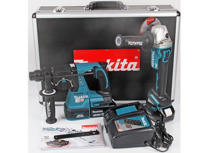 Bộ máy khoan, máy mài góc dùng pin Makita DLX2161X Bộ máy khoan, máy mài góc dùng pin Makita DLX2161X