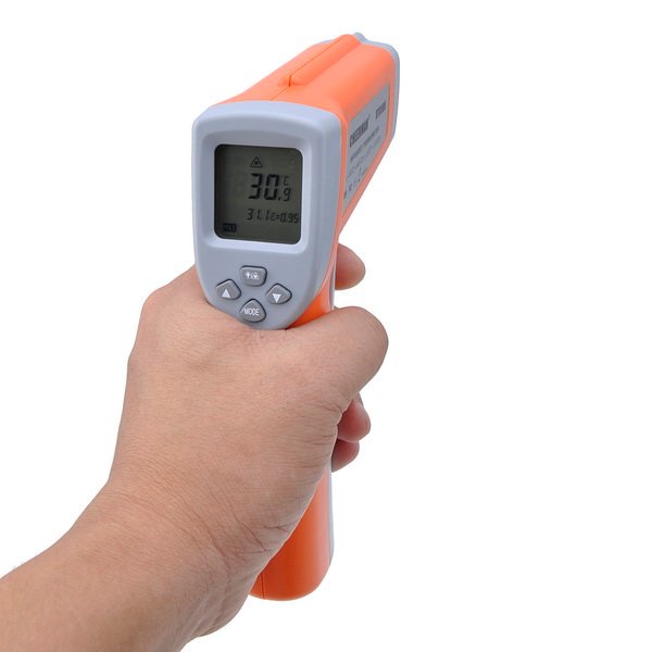 Súng đo nhiệt độ hồng ngoại 1100 độ, 2 tia laser DT8011