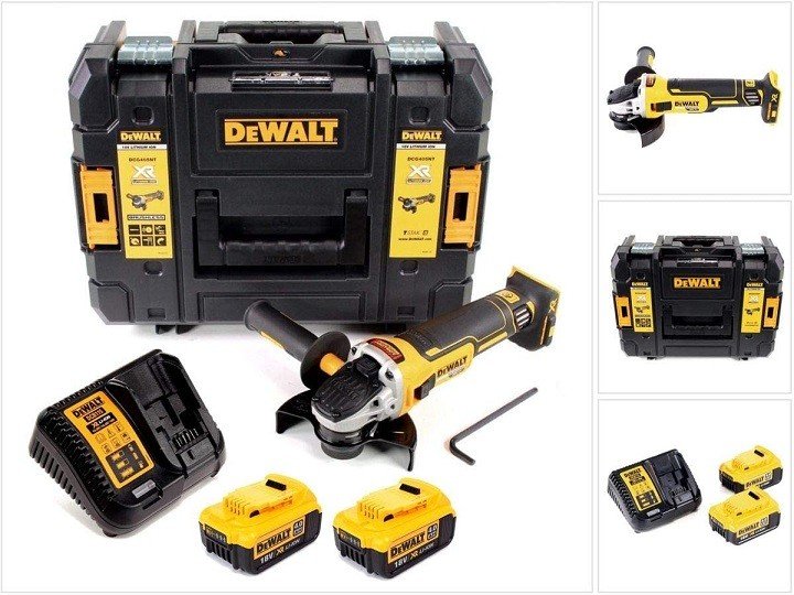 Bộ máy mài góc Dewalt DCG405M2 bao gồm Bộ máy mài góc Dewalt DCG405M2 bao gồm
