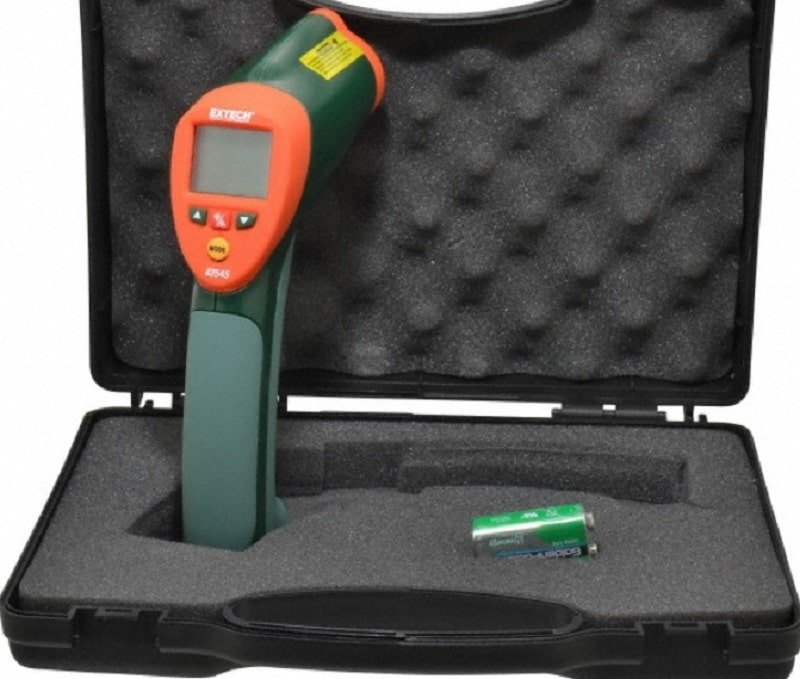 Súng bắn nhiệt độ Extech 42545 giúp đo nhiệt độ cao khoảng từ -58 Đến 1832 º F (-50 đến 1000 º C Súng bắn nhiệt độ Extech 42545 giúp đo nhiệt độ cao khoảng từ -58 Đến 1832 º F (-50 đến 1000 º C