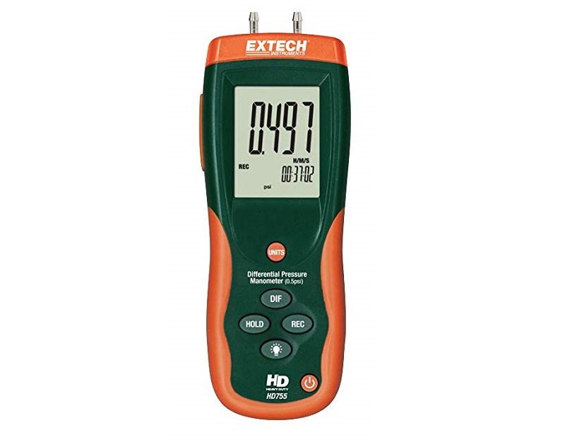 Máy đo chênh áp 0 đến 0.5 psi Extech HD755 Máy đo chênh áp 0 đến 0.5 psi Extech HD755