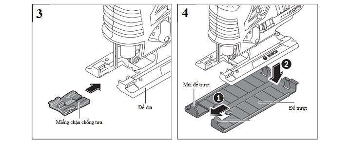 Hướng dẫn lắp đế trượt