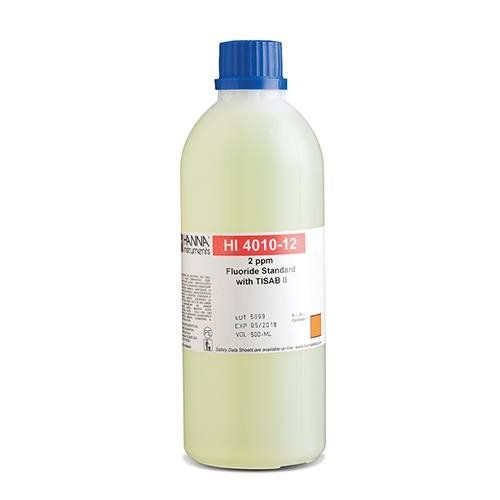 Dung dịch hiệu chuẩn floride 2ppm Có TISAB II 500 ml HI4010-12