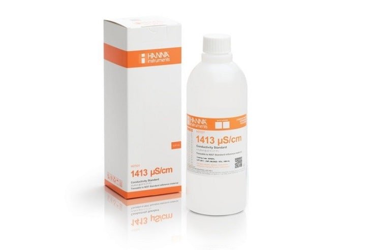 HI7031/1L là một dung dịch hiệu chuẩn độ dẫn 1413µS/cm