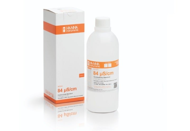 HI7033L là một dung dịch hiệu chuẩn độ dẫn 84µS/cm