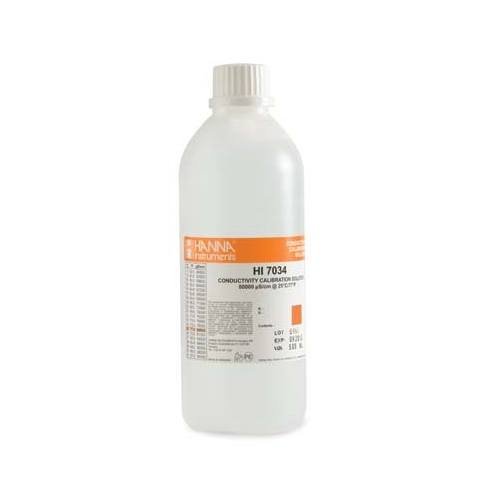 Dung dịch hiệu chuẩn độ dẫn EC 80000 µScm chai 500ml HI7034L