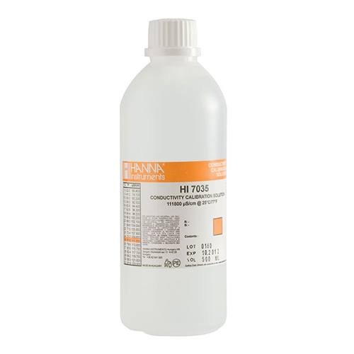 Dung dịch hiệu chuẩn độ dẫn EC 111800 µScm chai 500ml HI7035L