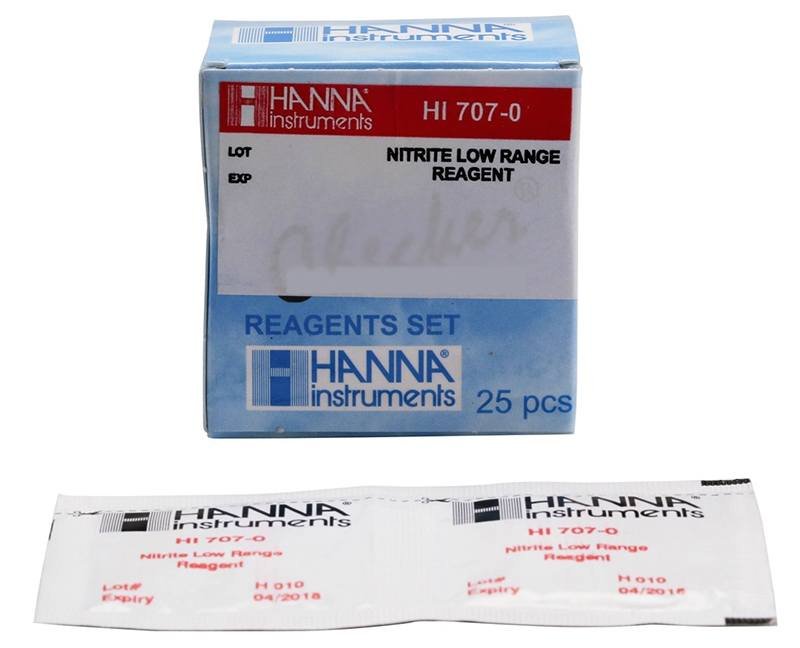 Thuốc Thử Nitrit Thang Thấp, 25 gói HI707-25 Thuốc Thử Nitrit Thang Thấp, 25 gói HI707-25