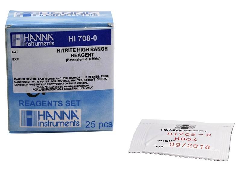 Thuốc Thử Nitrit Thang Cao, 25 gói HI708-25 Thuốc Thử Nitrit Thang Cao, 25 gói HI708-25