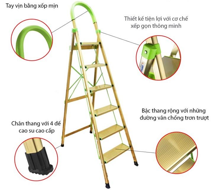 Hình ảnh thang nhôm ghế Hakawa Hình ảnh thang nhôm ghế Hakawa