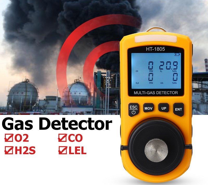 Máy đo 4 loại khí (O2, CO, H2S, LEL) HT-1805 Máy đo 4 loại khí (O2, CO, H2S, LEL) HT-1805