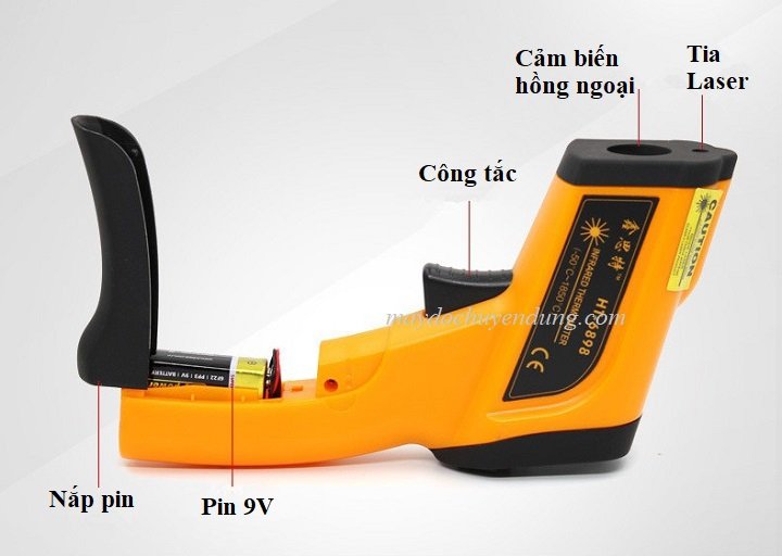 Cấu tạo của súng đo nhiệt độ HT-6898 Cấu tạo của súng đo nhiệt độ HT-6898