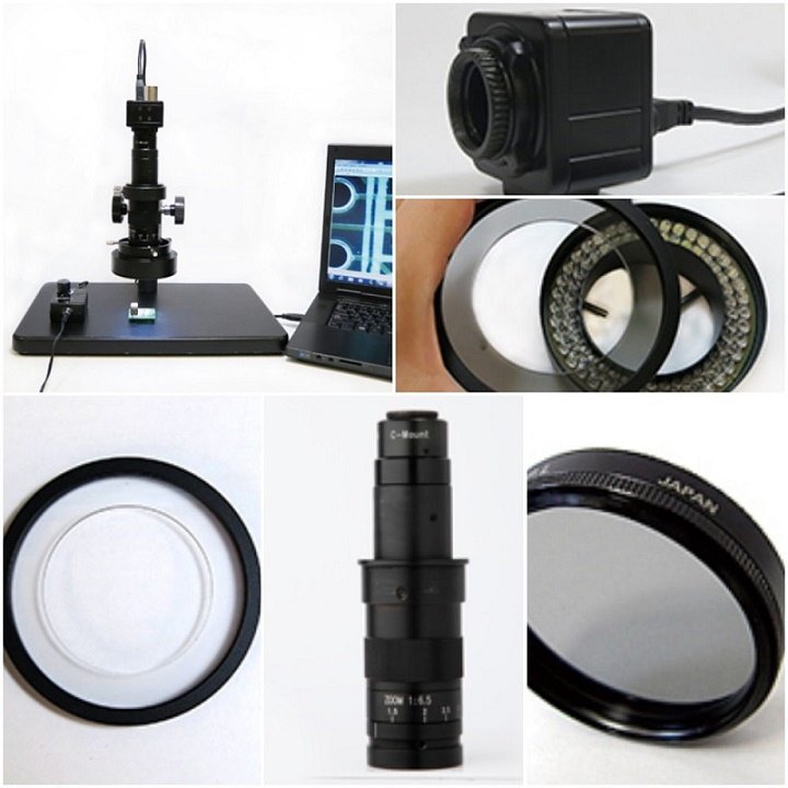 Kính hiển vi điện tử Shodensha HTG300PC2 được gắn ống kính Zoom quang học 6 lần, tổng độ phóng đại 20-120 lần. 